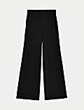 Jersey Elasticated Waist Wide Leg Culottes