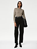 Cotton Rich Cargo Straight Leg Trousers