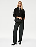 Crepe Cargo Relaxed Trousers
