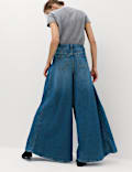 Vintage Look High Waisted Baggy Wide Leg Jeans