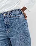 Denim High Waisted Wide Leg Jeans