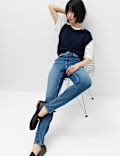 Ivy Mid Rise Skinny Ankle Grazer Jeans