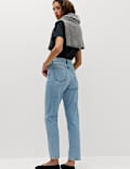 Mid Rise Straight Leg Ankle Length Jeans