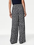 Wide Leg Floral Elasticated Waisted Trousers