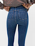 Cotton Rich High Waisted Skinny Trousers