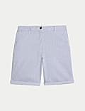 Celana Pendek Chino Bahan Katun Motif Garis