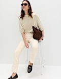 High Waisted Frayed Kickflare Jeans