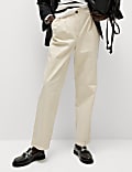 Cotton Rich Pleat Front Straight Leg Chinos