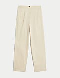 Cotton Rich Pleat Front Straight Leg Chinos