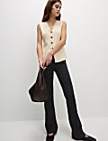 Jersey Elasticated Waist Flared Trousers