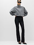 Pantalon en jersey coupe &eacute;vas&eacute;e &agrave; taille &eacute;lastique