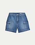 Denim Cargo Shorts