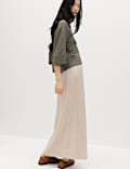 Linen Rich Maxi Wrap Skirt