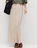 Linen Rich Maxi Wrap Skirt