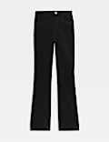 Cotton Rich Crease Front Slim Flare Cord Trousers