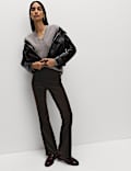 Cord High Waisted Flared Jeggings