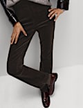Cord High Waisted Flared Jeggings