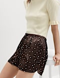 Satin Polka Dot Printed Shorts