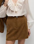 Suedette Mini A-Line Skirt