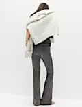 Ribbed Fold Over Kickflare Leggings