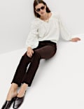 Cord Flare Cropped Trousers