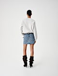 Denim A Line Mini Skirt