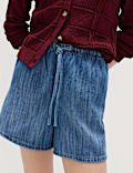2pk Cotton Rich Pull On Denim Shorts