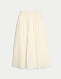 Pure Cotton Poplin A-line Skirt