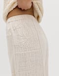 Wide Leg Trousers with Linen