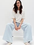 Pure Cotton Palazzo Trousers