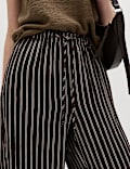 Lyocell Rich Drawstring Wide Leg Trousers