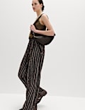 Lyocell Rich Drawstring Wide Leg Trousers