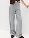 Patch-Taschen-Hose mit geradem Bein