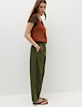 Pure Cotton Barrel Leg trouser