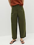 Pure Cotton Barrel Leg trouser