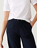 Linen Rich Wide Leg Trousers