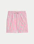 Short taille haute 100 % coton imprimé