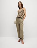 Crinkle Cargo Cuffed Joggers