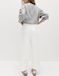 High Waisted Wide Leg Cropped Jeans