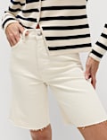 Pure Cotton High Waisted Bermuda Short