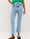 High Waisted Kickflare Cropped Jeans