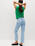 High Waisted Kickflare Cropped Jeans