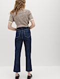 High Waisted Kickflare Cropped Jeans