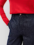 Utility Mid Rise Barrel Jeans with Lyocell