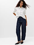 High Waisted Polka Dot Balloon Leg Jeans