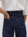 High Waisted Polka Dot Balloon Leg Jeans
