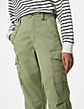 lyocell&trade; Rich Cargo Tea Dyed Cropped Trousers