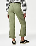 lyocell&trade; Rich Cargo Tea Dyed Cropped Trousers