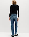 High Waisted Straight Leg Jeans