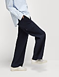 Ponte Utility Wide Leg Trousers